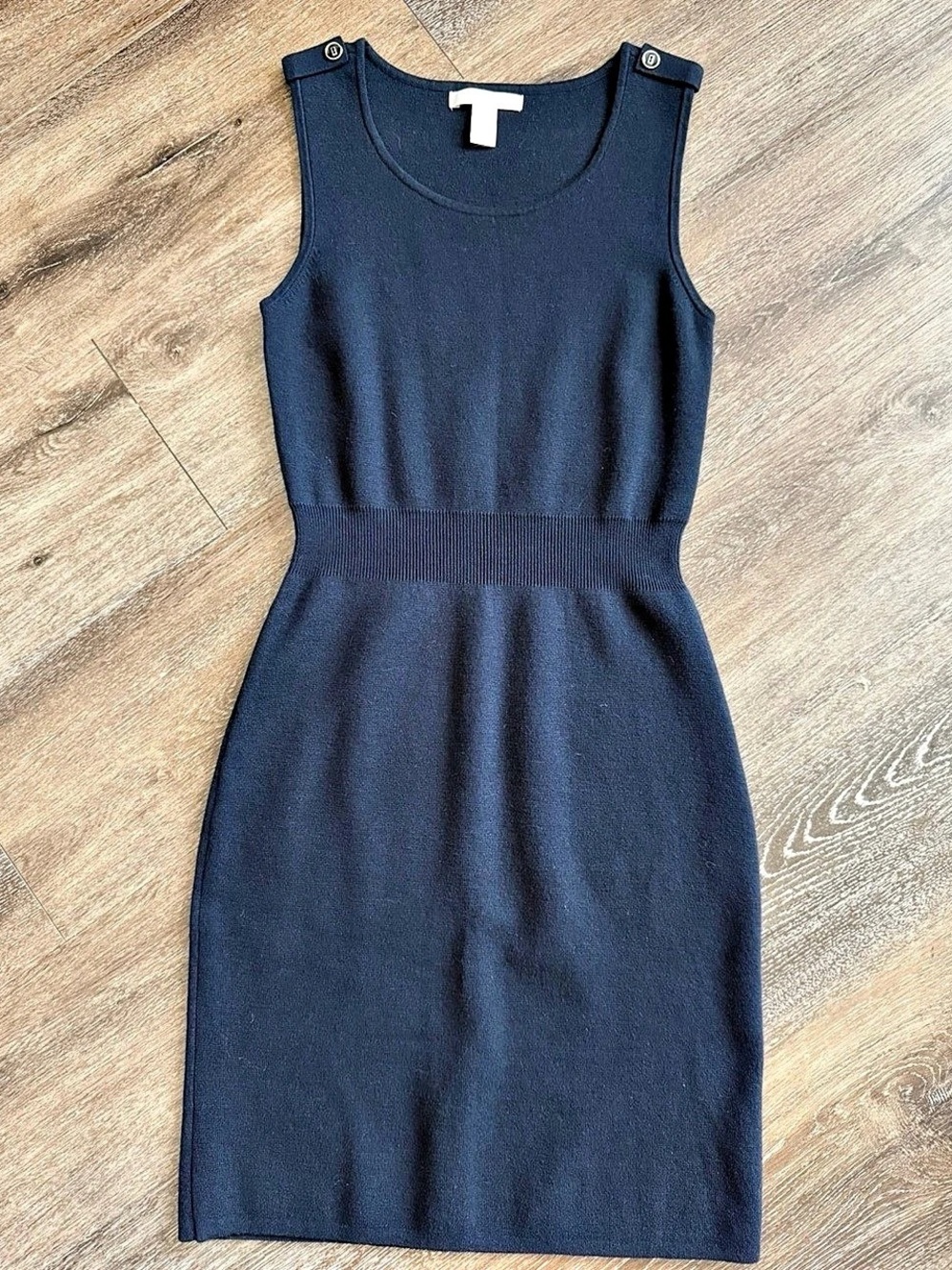 Banana Republic Navy Blue Sleeveless Knit Dress XS – Stretch Fitted NWOT